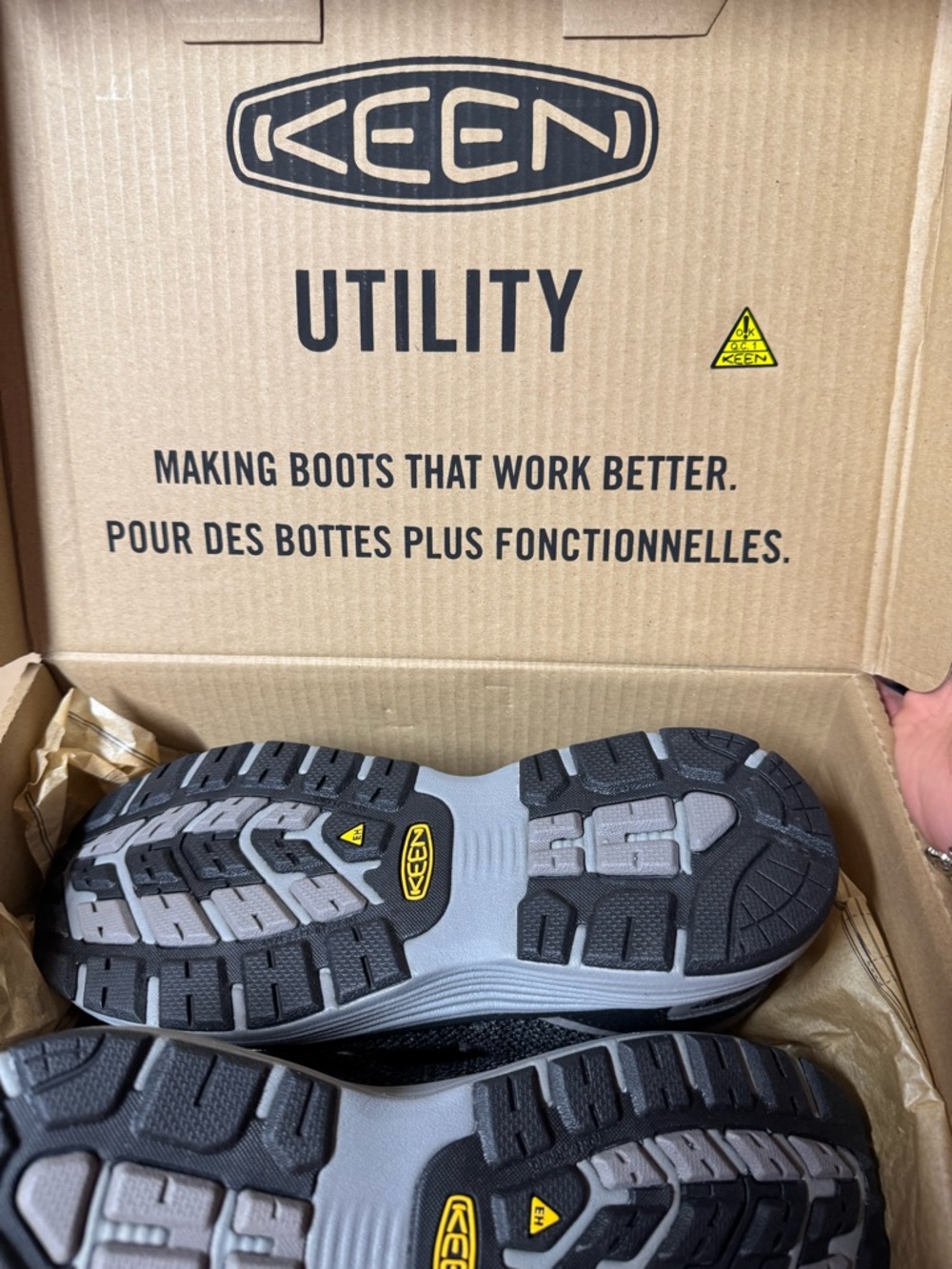 Keen Men’s Utility Boots in Black, Gray and Yellow